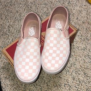 Sepia Rose Checkerboard Vans